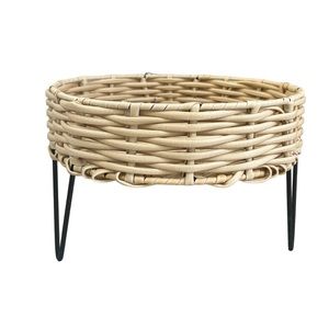 12” Round Wicker Plant Stand